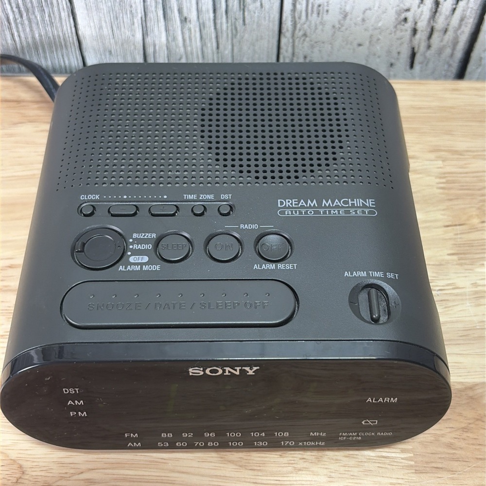 SONY Dream Machine ICF-C218 ⏰ 2006 Digital AM/FM CLOCK RADIO with Alarm & Snooze - Picture 2 of 5
